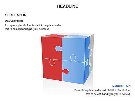지그 소 퍼즐 큐브 도구 상자, 슬라이드 10, 03375, 퍼즐 도표 — PoweredTemplate.com