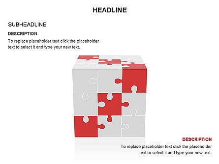 Caja de herramientas del cubo del rompecabezas, Diapositiva 13, 03375, Diagramas de puzzle — PoweredTemplate.com