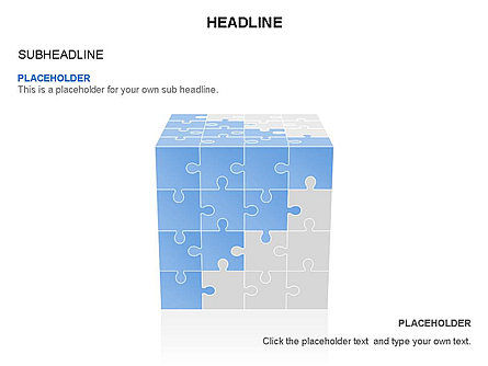 Jigsaw Puzzle Cube Toolbox, Slide 14, 03375, Puzzle Diagrams — PoweredTemplate.com