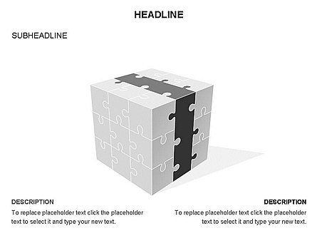 Caja de herramientas del cubo del rompecabezas, Diapositiva 15, 03375, Diagramas de puzzle — PoweredTemplate.com