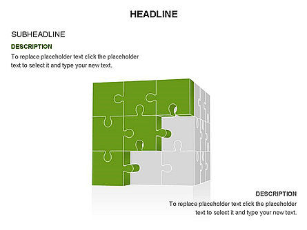 Caja de herramientas del cubo del rompecabezas, Diapositiva 23, 03375, Diagramas de puzzle — PoweredTemplate.com