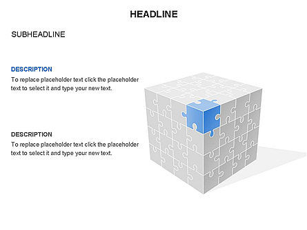 Caja de herramientas del cubo del rompecabezas, Diapositiva 3, 03375, Diagramas de puzzle — PoweredTemplate.com