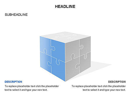 Jigsaw Puzzle Cube Toolbox, Slide 31, 03375, Puzzle Diagrams — PoweredTemplate.com