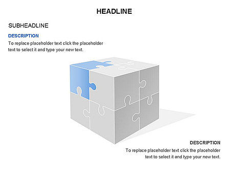 Jigsaw Puzzle Cube Toolbox, Slide 32, 03375, Puzzle Diagrams — PoweredTemplate.com