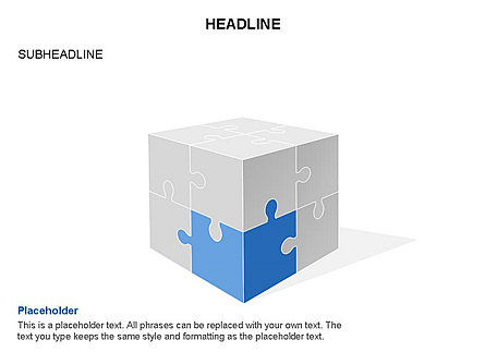 Caja de herramientas del cubo del rompecabezas, Diapositiva 36, 03375, Diagramas de puzzle — PoweredTemplate.com