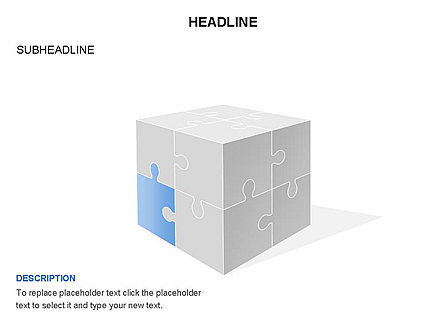 Caja de herramientas del cubo del rompecabezas, Diapositiva 37, 03375, Diagramas de puzzle — PoweredTemplate.com