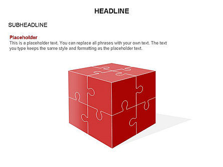 지그 소 퍼즐 큐브 도구 상자, 슬라이드 39, 03375, 퍼즐 도표 — PoweredTemplate.com