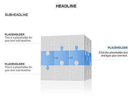 Jigsaw Puzzle Cube Toolbox, Slide 8, 03375, Puzzle Diagrams — PoweredTemplate.com