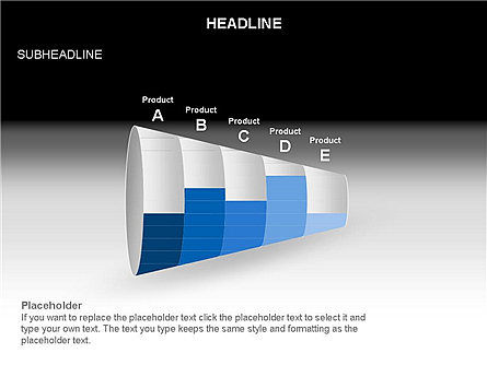Caja de herramientas del diagrama de embudo, Diapositiva 28, 03387, Modelos de negocios — PoweredTemplate.com
