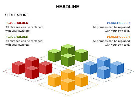 整列した立方体のツールボックス, スライド 12, 03396, 図形 — PoweredTemplate.com