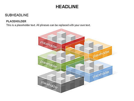 整列した立方体のツールボックス, スライド 23, 03396, 図形 — PoweredTemplate.com