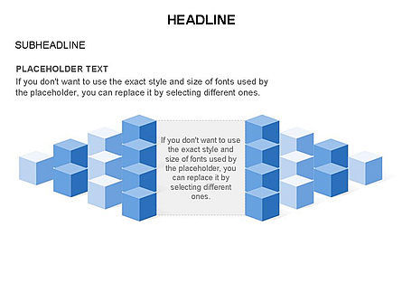 Lined Up Cubes Toolbox, Slide 26, 03396, Shapes — PoweredTemplate.com