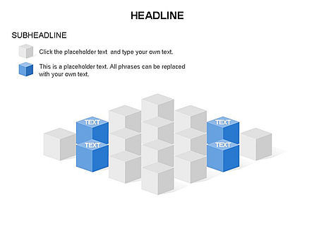 整列した立方体のツールボックス, スライド 3, 03396, 図形 — PoweredTemplate.com