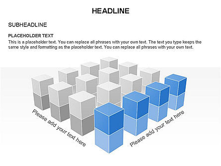 Lined Up Cubes Toolbox, Slide 30, 03396, Shapes — PoweredTemplate.com