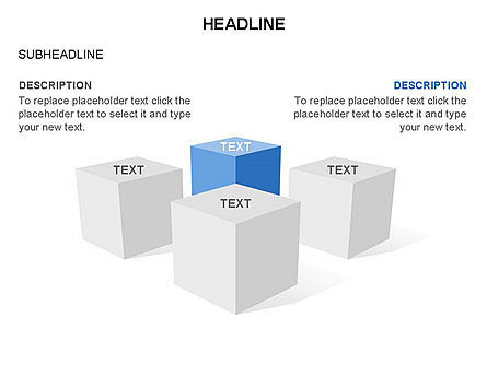 整列した立方体のツールボックス, スライド 4, 03396, 図形 — PoweredTemplate.com