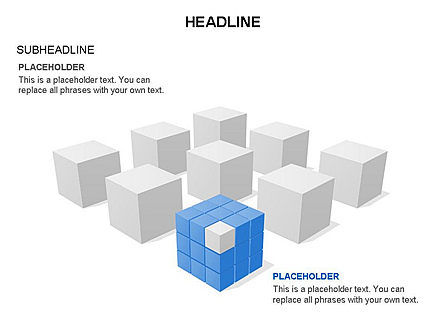 Boîte à outils en cubes alignés, Diapositive 40, 03396, Formes — PoweredTemplate.com