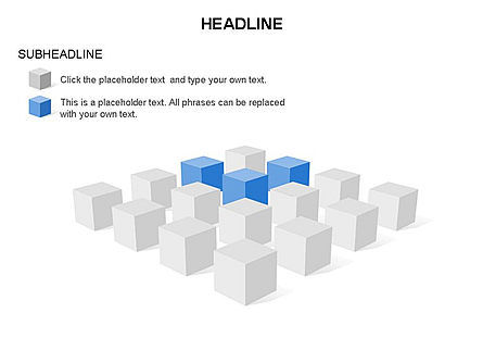 整列した立方体のツールボックス, スライド 6, 03396, 図形 — PoweredTemplate.com