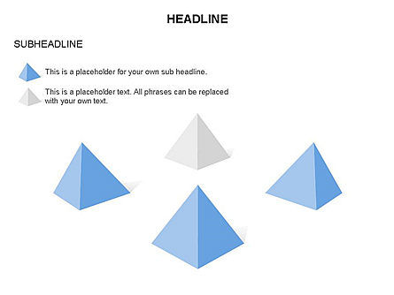 ピラミッドツールボックスを並べる, PowerPointテンプレート, 03397, 図形 — PoweredTemplate.com