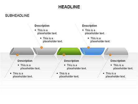 Cuadros de Cilindros Truncados, Diapositiva 14, 03399, Diagramas de la etapa — PoweredTemplate.com