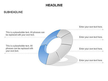 Caja de herramientas de gráficos de donuts, Diapositiva 33, 03407, Gráficos circulares — PoweredTemplate.com