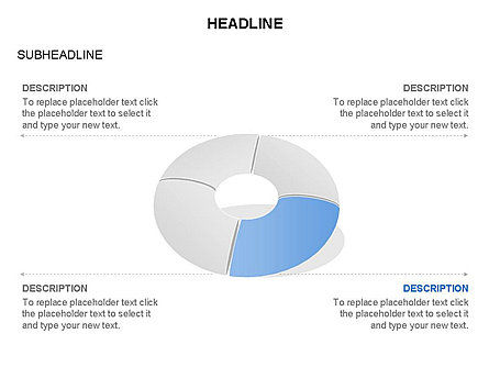 Boîte à outils diagramme Donut, Diapositive 14, 03409, Diagrammes circulaires — PoweredTemplate.com