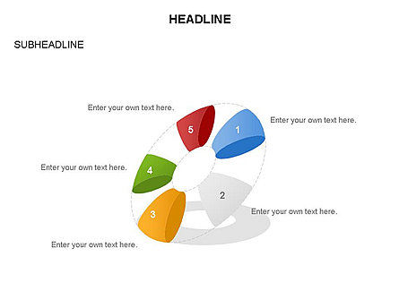 Donut Diagram Toolbox, Slide 30, 03409, Pie Charts — PoweredTemplate.com