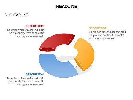 Cuadro de herramientas Diagram, Diapositiva 43, 03409, Gráficos circulares — PoweredTemplate.com