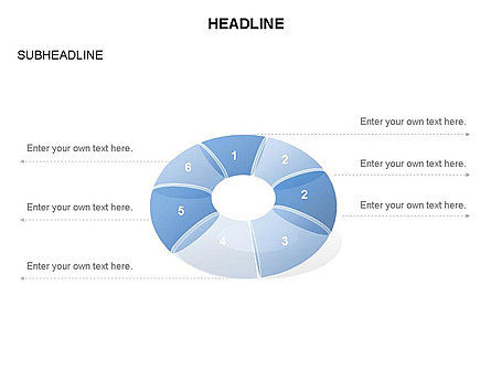 Donut Diagram Toolbox, Slide 51, 03409, Pie Charts — PoweredTemplate.com