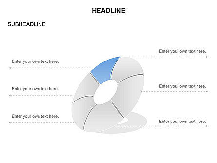 Donut Diagram Toolbox, Slide 6, 03409, Pie Charts — PoweredTemplate.com
