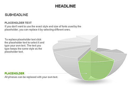 Spherical Staircase Pie Chart Toolbox, Slide 21, 03412, Pie Charts — PoweredTemplate.com
