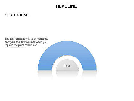 分阶段半圆图, PowerPoint模板, 03416, 饼状图 — PoweredTemplate.com