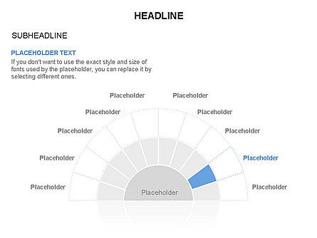 Semi-cercle organisé avec secteurs, Diapositive 10, 03417, Schémas d'étapes — PoweredTemplate.com
