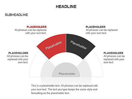 Semi-cercle organisé avec secteurs, Diapositive 15, 03417, Schémas d'étapes — PoweredTemplate.com