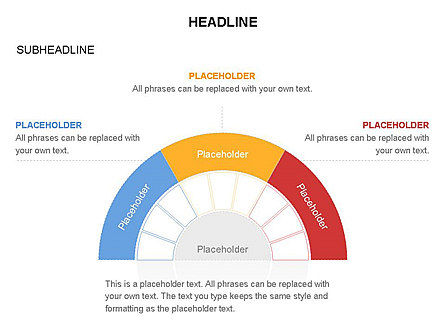 Semi-cercle organisé avec secteurs, Diapositive 34, 03417, Schémas d'étapes — PoweredTemplate.com