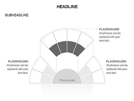 Staged Semicircle with Sectors, Slide 35, 03417, Stage Diagrams — PoweredTemplate.com