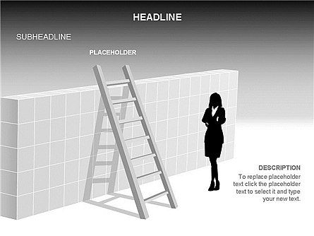 Ladder sur le mur, Diapositive 11, 03421, Modèles commerciaux — PoweredTemplate.com