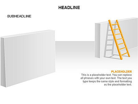 Ladder on Wall, Slide 19, 03421, Business Models — PoweredTemplate.com