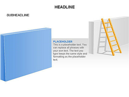 Ladder on Wall, Slide 23, 03421, Business Models — PoweredTemplate.com