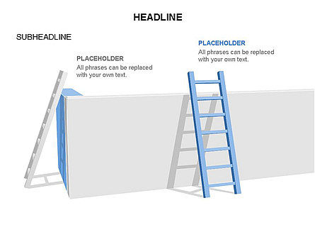 Ladder on Wall, Slide 25, 03421, Business Models — PoweredTemplate.com
