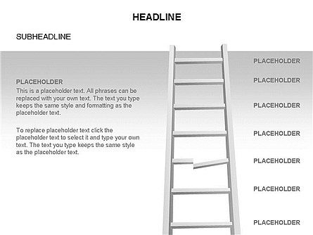 Ladder on Wall, Slide 7, 03421, Business Models — PoweredTemplate.com