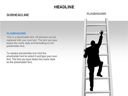 Ladder on Wall, Slide 8, 03421, Business Models — PoweredTemplate.com