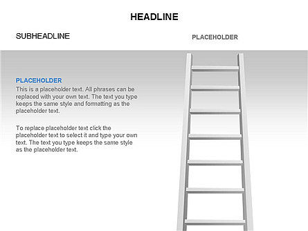 Ladder sur le mur, Diapositive 9, 03421, Modèles commerciaux — PoweredTemplate.com