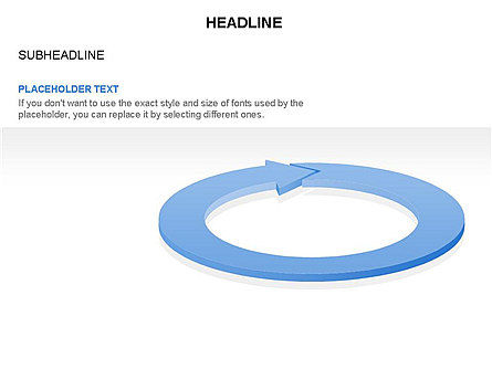 Diagramme de cercle de flèche, Modele PowerPoint, 03425, Schémas de procédés — PoweredTemplate.com