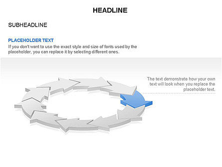 Diagrama de círculo de flecha, Diapositiva 10, 03425, Diagramas de proceso — PoweredTemplate.com