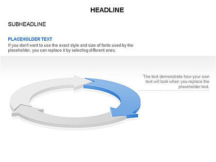 Diagramme de cercle de flèche, Diapositive 3, 03425, Schémas de procédés — PoweredTemplate.com