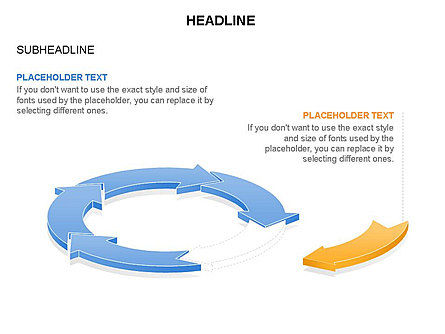 Diagrama de círculo de flecha, Diapositiva 35, 03425, Diagramas de proceso — PoweredTemplate.com