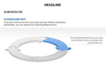 Diagramme de cercle de flèche, Diapositive 4, 03425, Schémas de procédés — PoweredTemplate.com