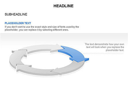 Diagramme de cercle de flèche, Diapositive 5, 03425, Schémas de procédés — PoweredTemplate.com