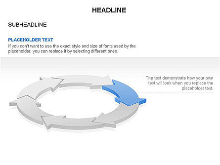 Diagrama de círculo de flecha, Diapositiva 6, 03425, Diagramas de proceso — PoweredTemplate.com