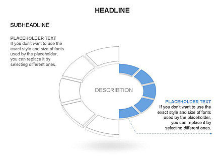 Segmento sectorial y rosquilla, Diapositiva 24, 03427, Gráficos circulares — PoweredTemplate.com